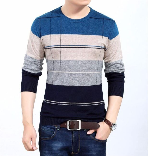 Мъжки есенен пуловер - 3 цвята 1
