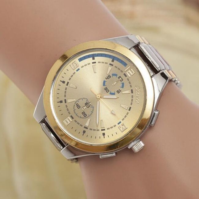 Luxusní hodinky s prvky ve zlaté barvě - 2 barvy 1