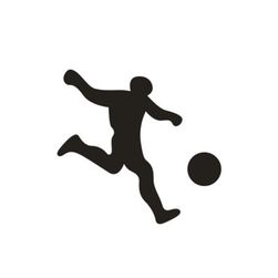 Samolepka na auto ve tvaru fotbalisty - 2 barvy