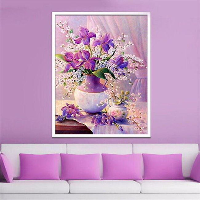 Zestaw do tworzenia własnych obrazów z motywem kwiatowym - 30 x 40 cm ZO_ST00169 1