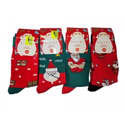 Ponožky s vánočním motivem 1pár, náhodný výběr, Velikosti SPODNÍ PRÁDLO, PONOŽKY: ZO_255598-39