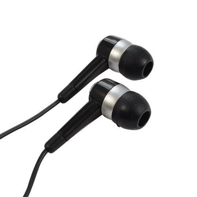 Stereo słuchawki, jack 3,5mm - czarne wkładki 1