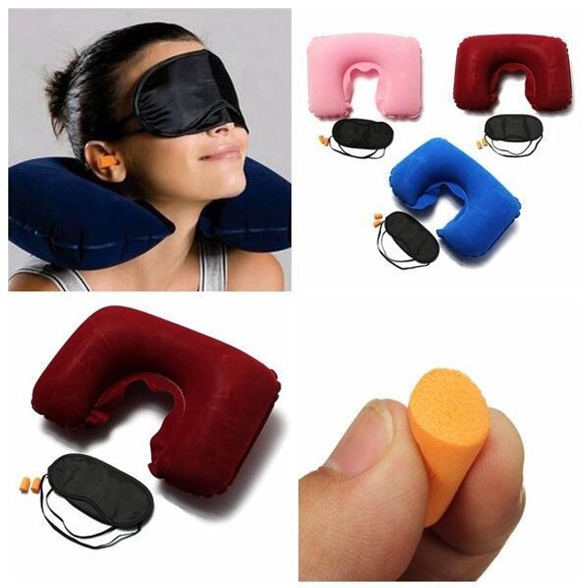 Cestovní polštář s maskou na spaní a špunty do uši 1