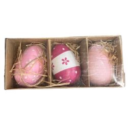 Velikonoční vajíčka k zavěšení 3 Ks - růžová ZO_155674