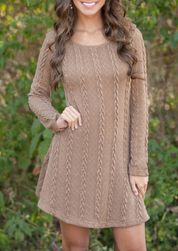 Jesenné pletené šaty