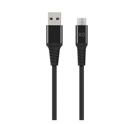 NP Bawełniany kabel w oplocie micro USB - USB - A 2.0 20 czarny ZO_244864