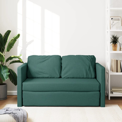 Sofa podłogowa 2 w 1 zielona 112x174x55 cm tekstylna ZO_353968-A