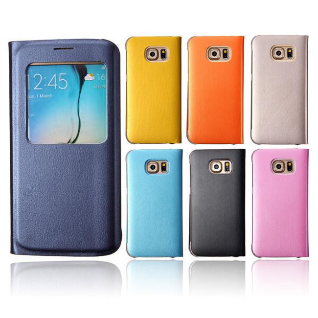 Obal na Samsung Galaxy S6 Edge s průzorem - 8 barev 1