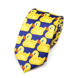 Krawat w żółte kaczki