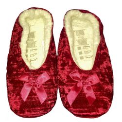 Kapcie domowe damskie - Czerwony, Rozmiary obuwia: ZO_259622-37-39