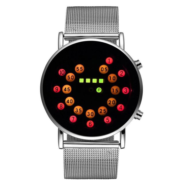 Мъжки часовник с оригинален дисплей за времето - 2 цвята 1