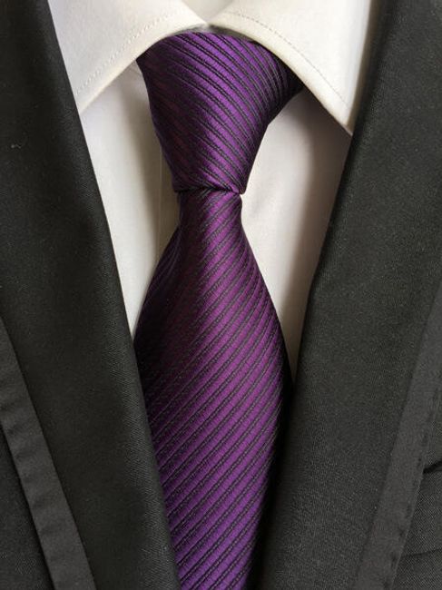 Cravată elegantă de culoare solidă pentru bărbați 1