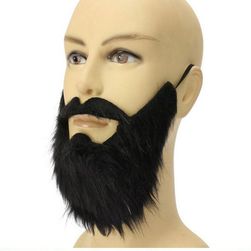 Фалшива брада с мустаци - черен цвят