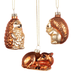 Set de Craciun 3 ornamente, animale de padure ZO_160525