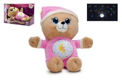 Teddy bear sac de dormit roz de pluș 32cm baterie cu lumină și sunet RM_00514003
