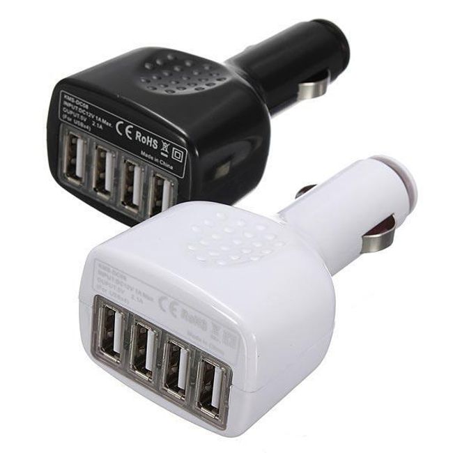 USB adaptér do autozapalovače - 4x USB port, 2 barvy 1