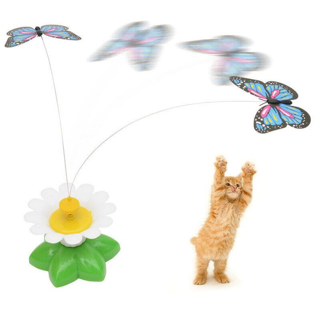 Vtipná hračka pro kočky na baterky - motýlek 1
