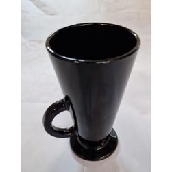 Súprava 12 sklenených šálok na latte čiernej farby ZO_62008