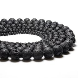Komplet lava perlica za izradu nakita - 4 do 14 mm
