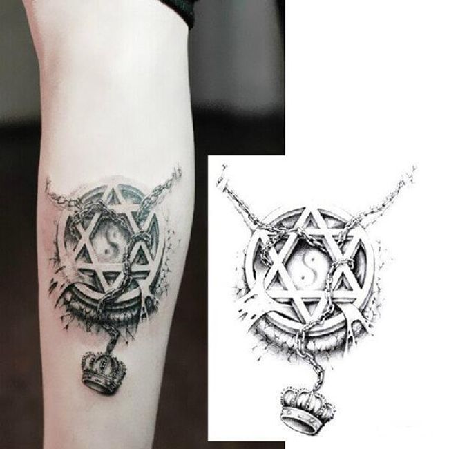 Dočasné tetování - hvězda a řetězy  1