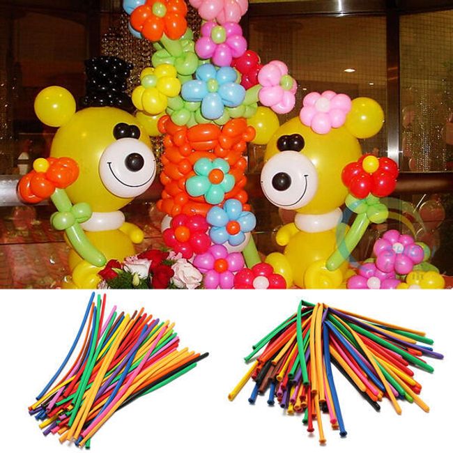Balóniky na oslavu v dlhom tvare - 50 kusov 1