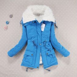 Płaszcz zimowy damski - Sky Blue, Rozmiary XS - XXL: ZO_235185-2XL