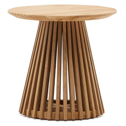 Kulatý odkládací stolek z teakového dřeva ø 50 cm Irune – ZO_243316
