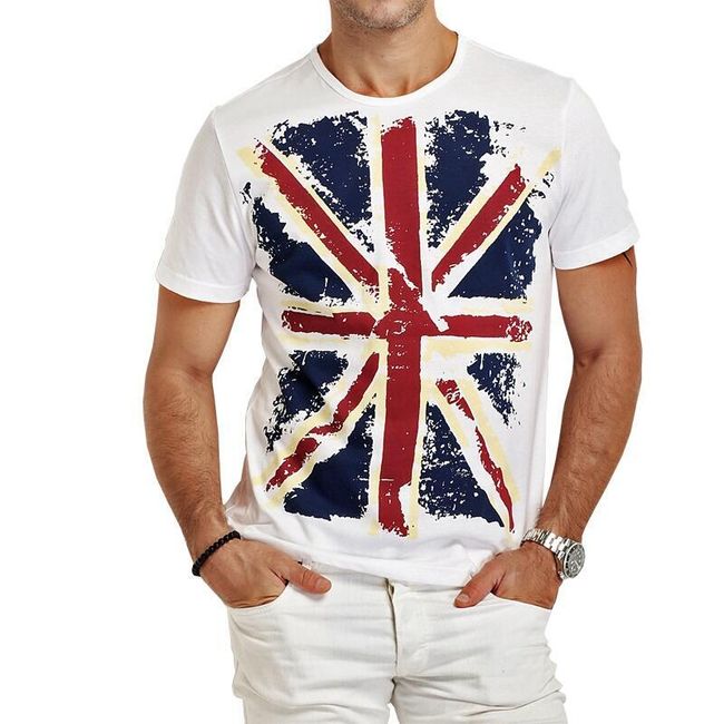 Moška majica z britansko zastavo - 2 barvi 1
