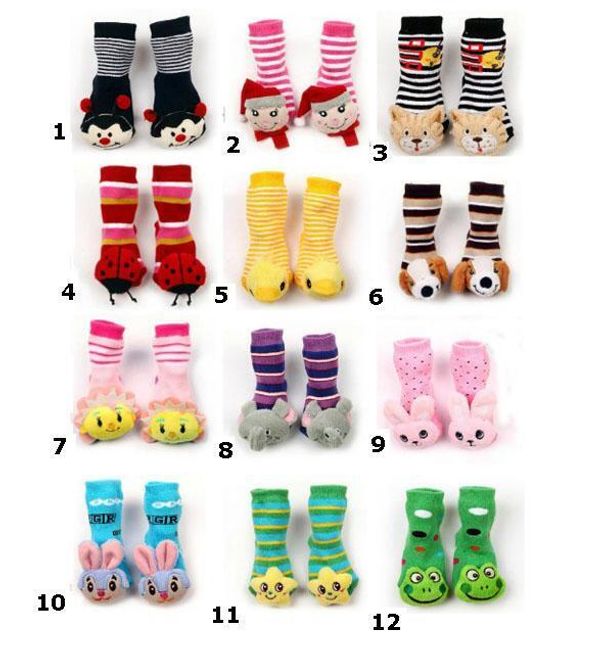 Veselé dětské ponožky s protiskluzovou vrstvou - na výběr z 12 provedení 1