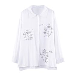 Stílusos női ing nyomtatással - 2 színben
