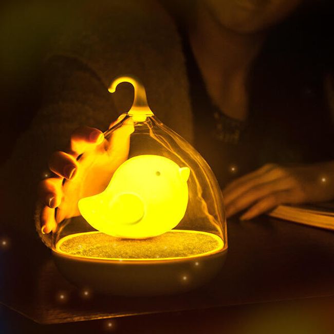LED lampička - ptáček v kleci 1