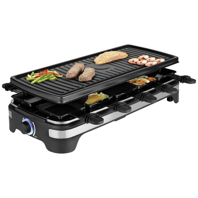 162650 raclette grill 10 serpenyős, tapadásmentes bevonat, grill funkció, vezetékes csatlakozás, fekete jelző ZO_FDW000001 1