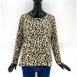 Lehký dámský svetr - leopardí vzor, Velikosti XS - XXL: ZO_87540-S