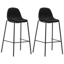 Barové židle 2 ks černé textil ZO_281535