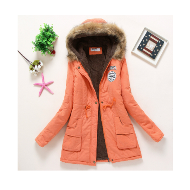 Jane narančasta ženska zimska jakna - veličina br. S, veličine XS - XXL: ZO_235347-S-ORANZOVA 1