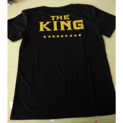 Tričko pre páry - kráľ a jeho kráľovná Pánske tričko "The King" - veľkosť 2, veľkosti XS - XXL: ZO_222144-S