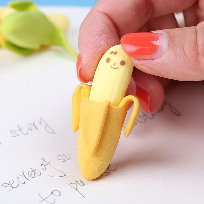 Gumka w kształcie banana - 4 szt. 1