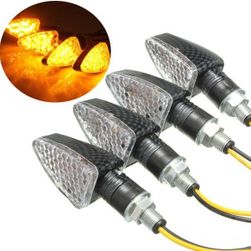 Set de 4 indicatoare LED cu 15 LED-uri pentru motocicletă 