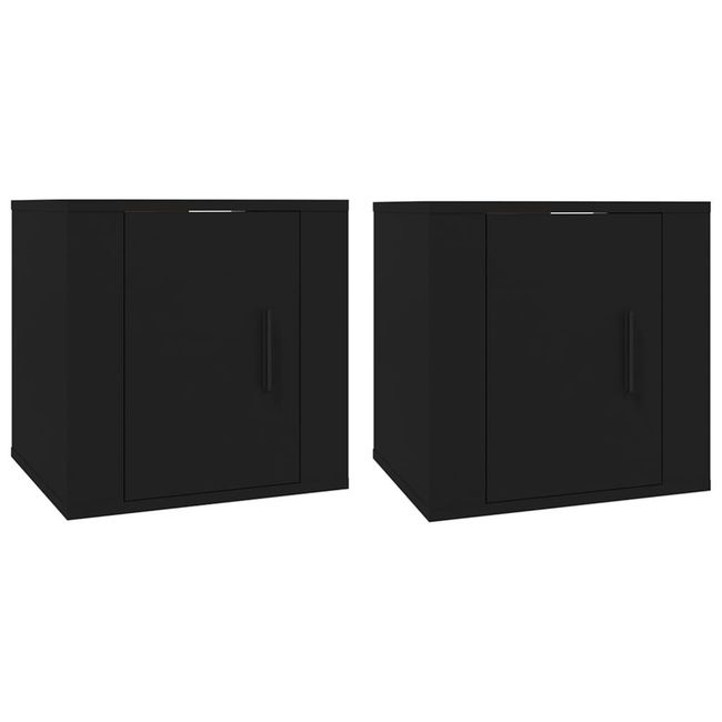 Стенни шкафове за телевизор 2 бр. черни 40 x 34,5 x 40 cm ZO_816643-A 1