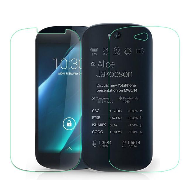 2in1 Protector de ecran din sticlă călită și protecție spate pentru YotaPhone 2 1