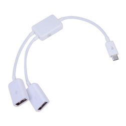 Adaptor Micro USB cu două porturi