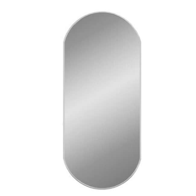 Oglindă de perete argintie 80x35 cm ovală ZO_358416-A 1