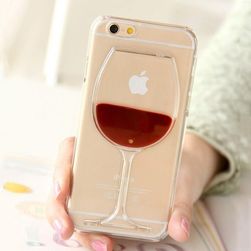 Husa pentru iPhone cu model pahar de vin