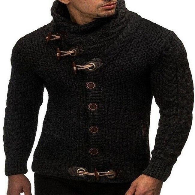 Crni muški pulover Linc, veličine XS - XXL: ZO_234387-S 1