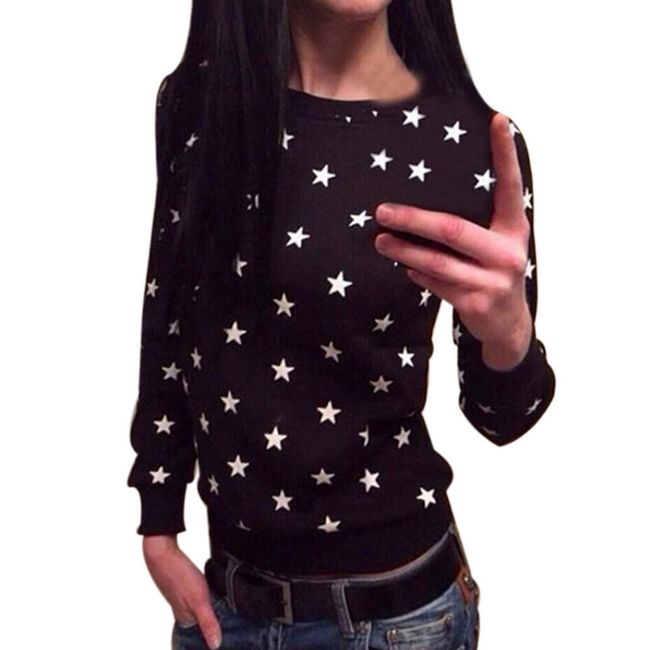 Ženska majica z zvezdami - 3 barve 1
