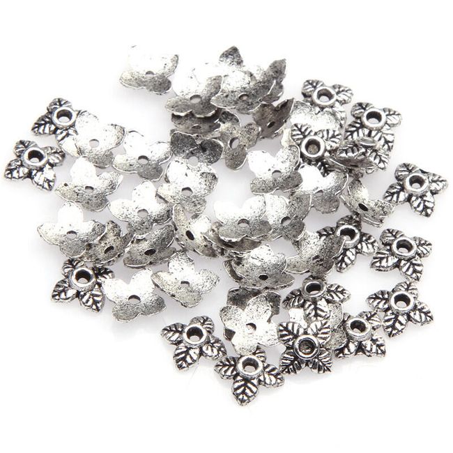 Metalne cvetne perle za nakit od 100 kom. - više boja 1