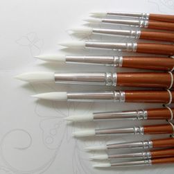 Sada štětců s dřevěnou rukojetí - 12 kusů