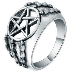 Pánský prsten s pentagramem