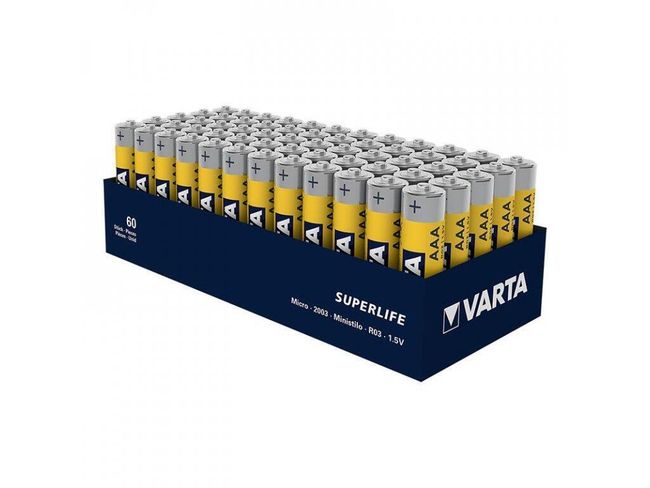 Nové Baterie Varta Superlife AAA, 60ks RV_82 1