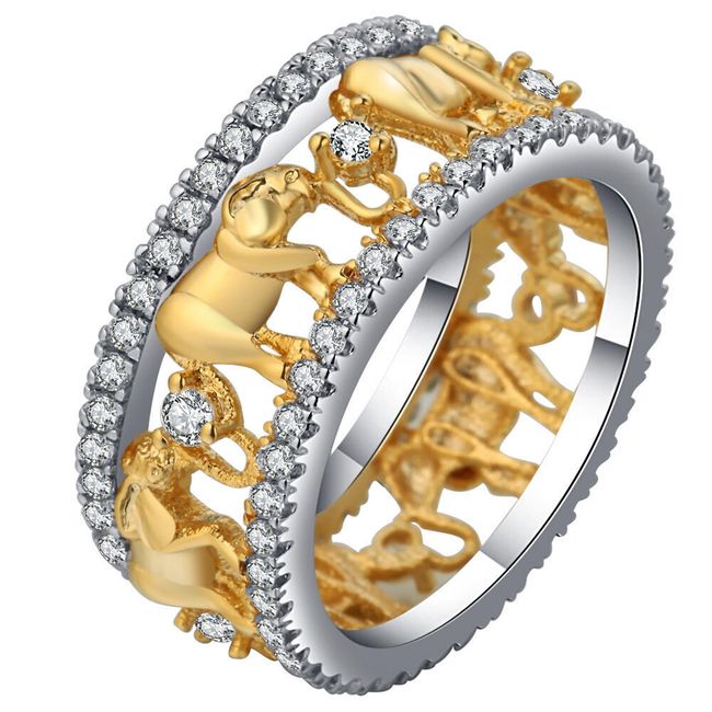 Ženski elegantni prsten sa motivima u obliku slona 1